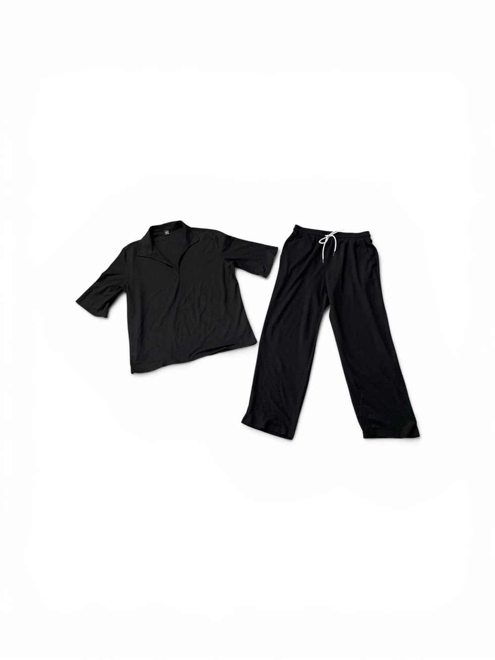 Men's Black 2-piece Set - Relaxed Two-Piece Set